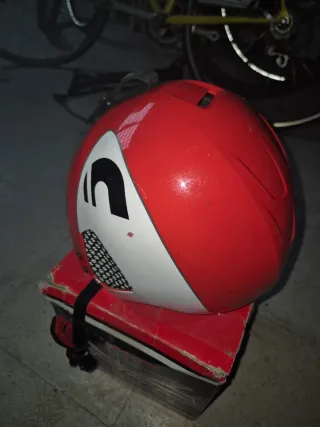 Casco de esquí infantil Carrera rojo