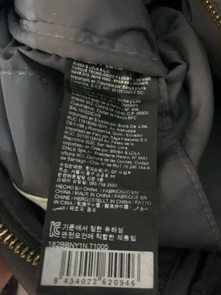 Bolso Bimba y Lola Gris con detalles dorados