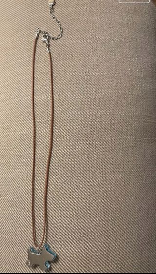 Collana Swarovski cane cristallo azzurro