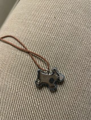 Collana Swarovski cane cristallo azzurro