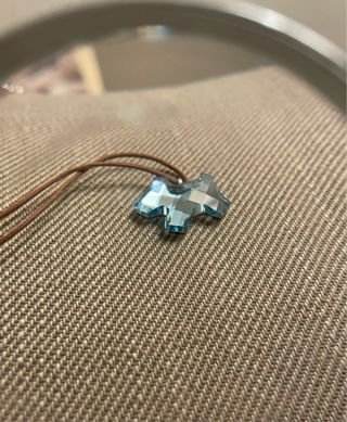 Collana Swarovski cane cristallo azzurro