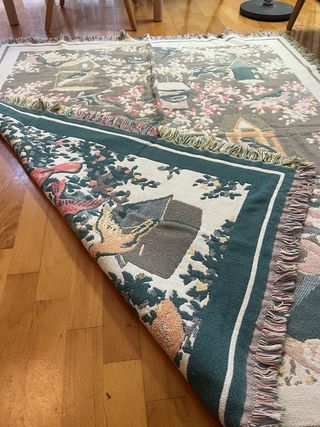 Manta Tapiz Reversible Pájaros 130x160cm