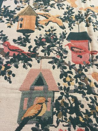 Manta Tapiz Reversible Pájaros 130x160cm