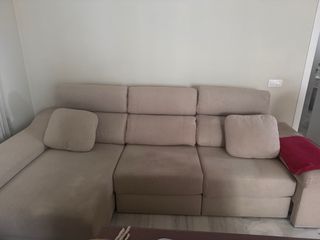 Sofá Cama Cheslong Abatible Beige