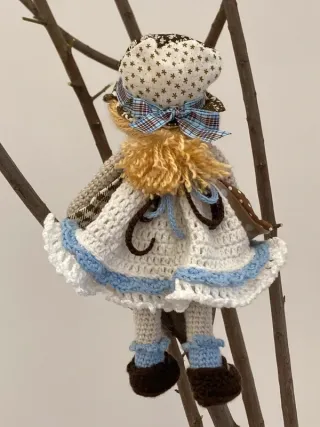 Bambola country "Helen" lavor. uncinetto a mano