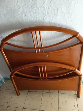 Cama individual de madera 90cm