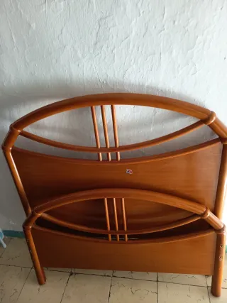 Cama individual de madera 90cm