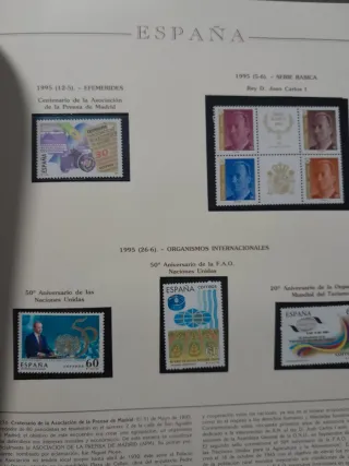 Album Sellos 1992-1999 España Años Completos.