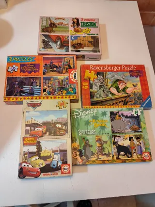 Lote 5 Puzzles Disney Ravensburger