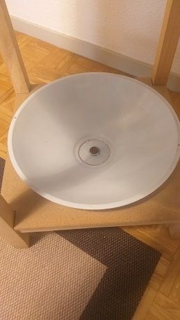 Mesa camilla redonda tela gris