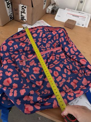 Mochila escolar con estampado de leopardo