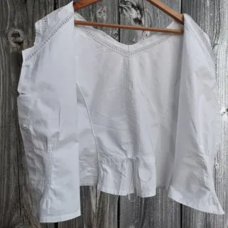 Blusa antigua cubre corsé de encaje y algodón