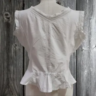 Blusa antigua cubre corsé de encaje y algodón