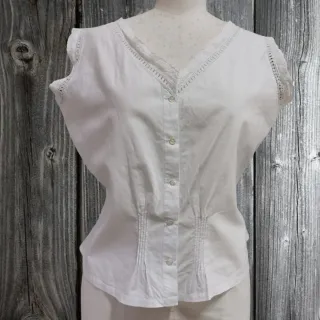 Blusa antigua cubre corsé de encaje y algodón