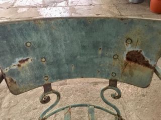 4x Sillas de jardín de hierro forjado Francesas