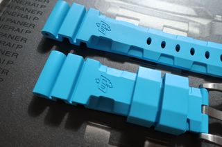 Cinturino in gomma chiaro blu per Panerai 22mm