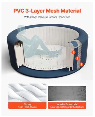 Jacuzzi Vevor Inflable para 4-6 Personas