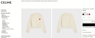 Cardigan Céline Paris Cashmere Seta Beige S