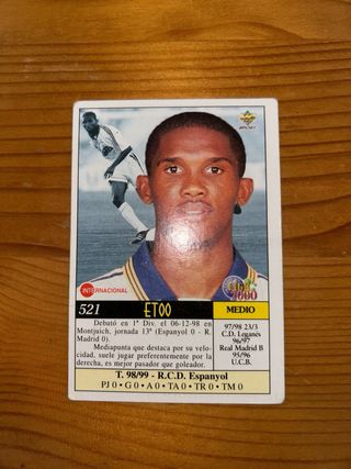 Cromo Samuel Eto Real Madrid 99/00