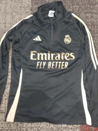Chaqueta Real Madrid Adidas Negra Dorada