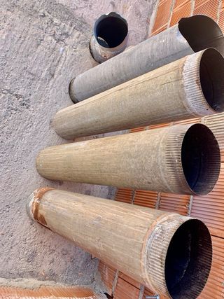 Chimenea de leña, + cenicera + tubos - insert