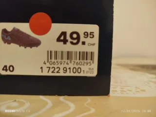 Scarpe da calcio Fila nere e blu