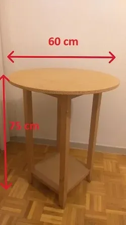 2 Mesas Camillas Redondas Tela