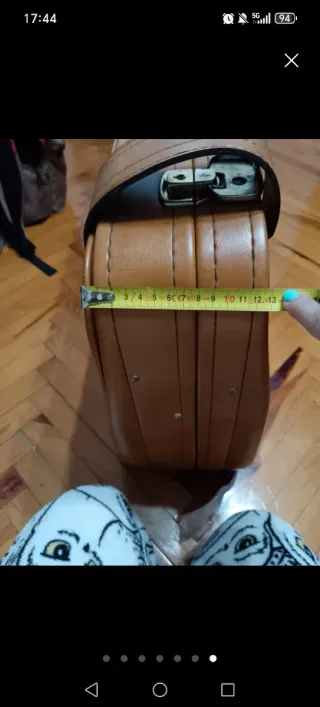 Maleta vintage de cuero marrón