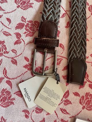 Cinturón trenzado Mango hombre piel