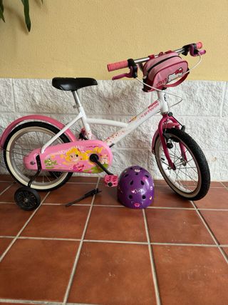 Bicicleta infantil B’TWIN rosa 16” – Buen estado