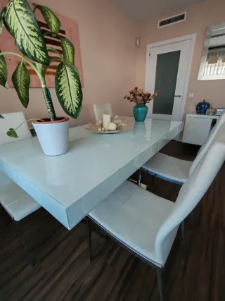 Mesa Comedor Extensible Blanca