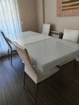 Mesa Comedor Extensible Blanca