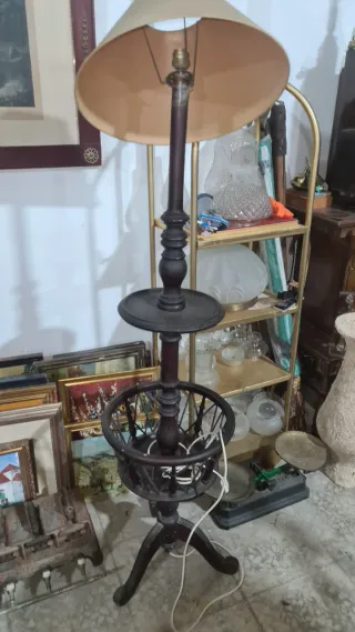 Lámpara revistero madera años 70