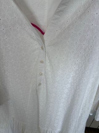 Vestido blanco largo bordado