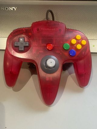Nintendo 64 Roja Transparente + Mando