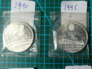 Lote 10 monedas plata 2000 ptas (1994-2001)