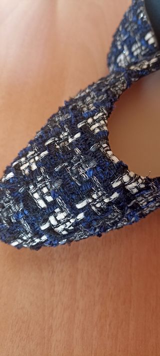 Manoletinas Sfera Tweet Azul/Negro