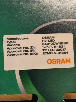 Osram Night Breaker LED Speed H7 450 Homologadas