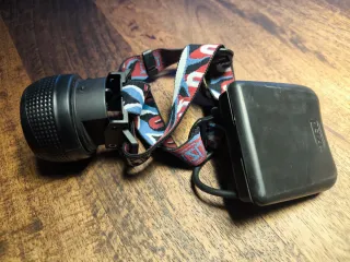 Frontal Petzl con batería externa