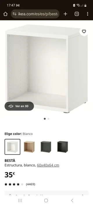 Mueble Besta Ikea Blanco. 302.458.50