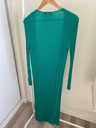 Kimono/Rebeca Larga Zara Talla Única Verde