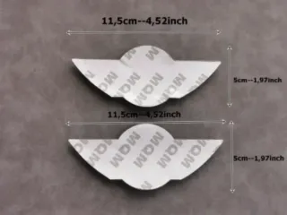 Mini Cooper One Logo Capó y Maletero 11,5x5cm