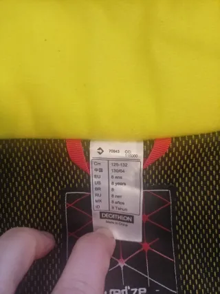 Chaqueta esquí niño/niña 8 años