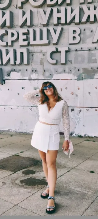 Pantalón corto Bershka blanco