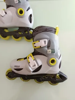 Patines en línea Oxelo Talla 32-34 + Protecciones: