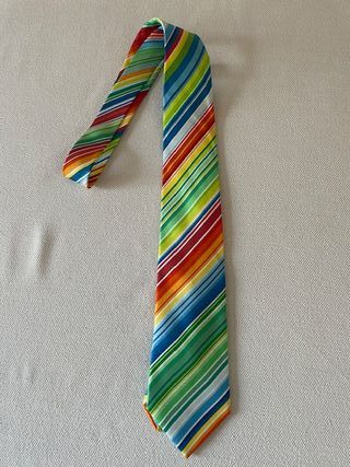 Corbata Hermes Seda Multicolor Rayas