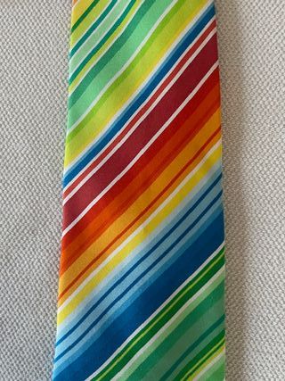 Corbata Hermes Seda Multicolor Rayas