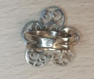 Sortija Plata y Azabache