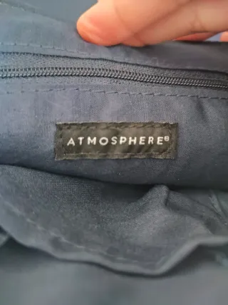 Bolso azul marino lunares blancos