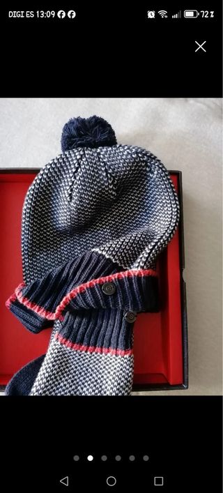 Gorro y guantes de punto